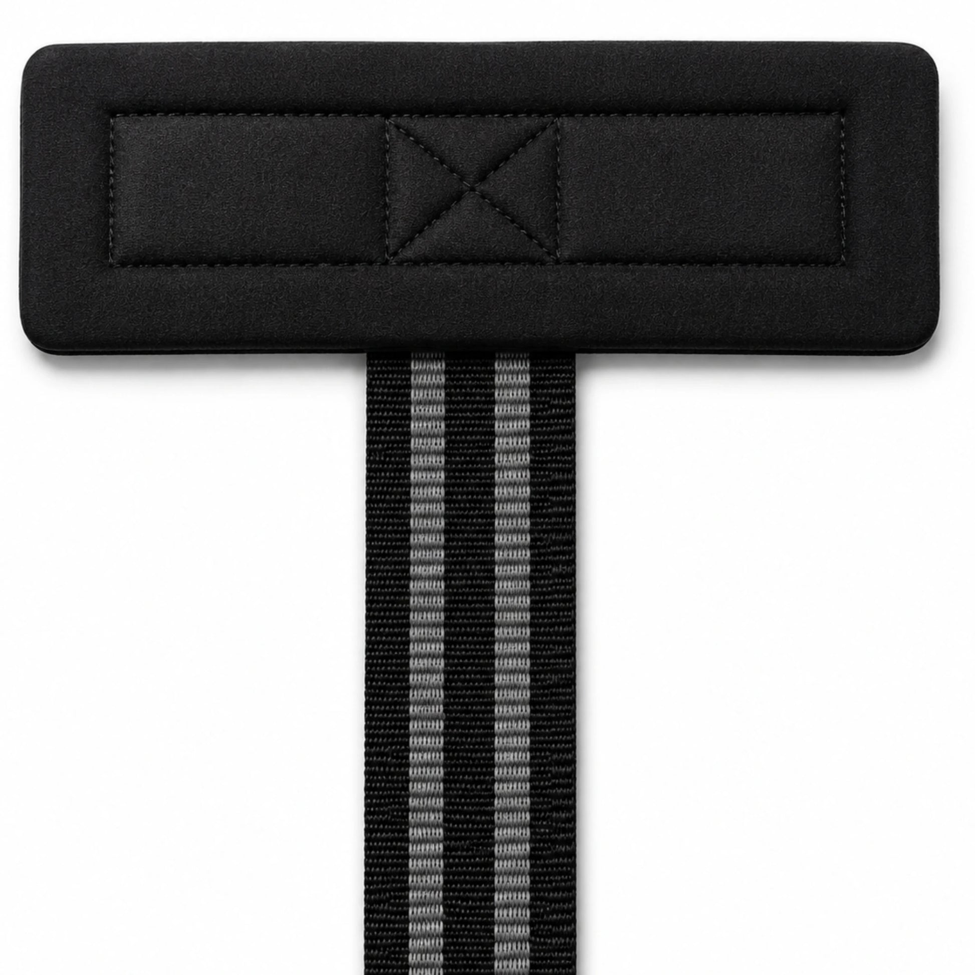 Detalhe do acolchoamento interno e das costuras da munhequeira com strap