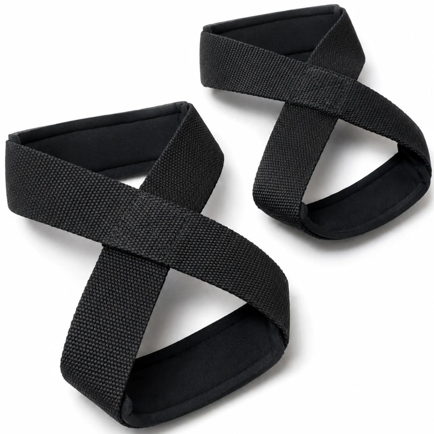 Par de straps 8 posicionados sobre fundo branco